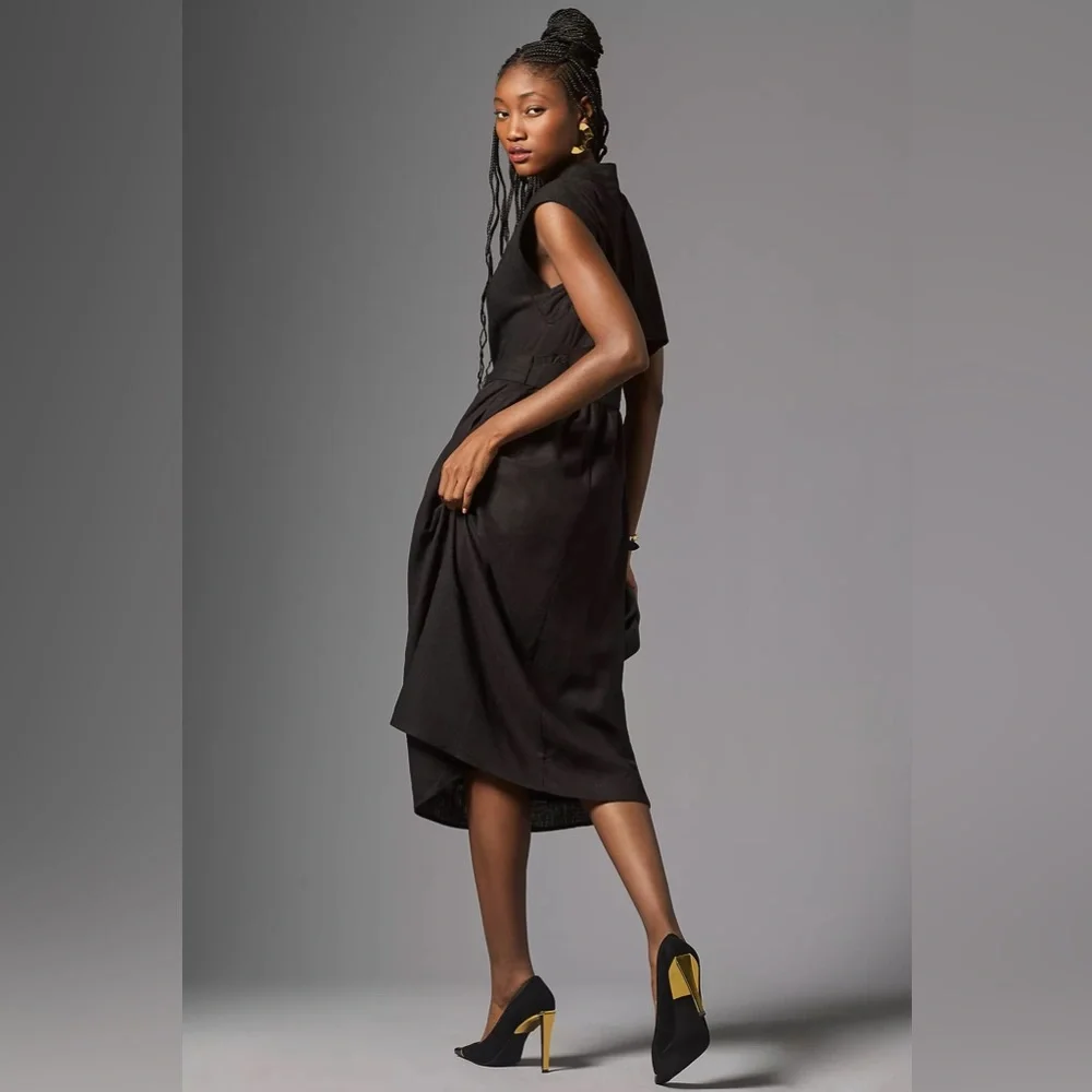 Anthropologie Porridge Modern Belted Column Dress_2
